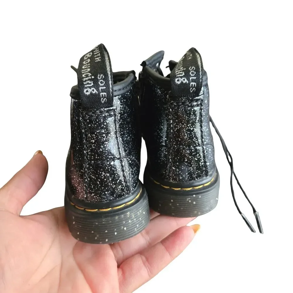 Dr. Marten's Infant 1460 Glitter Patent Leather Boots Size: 6